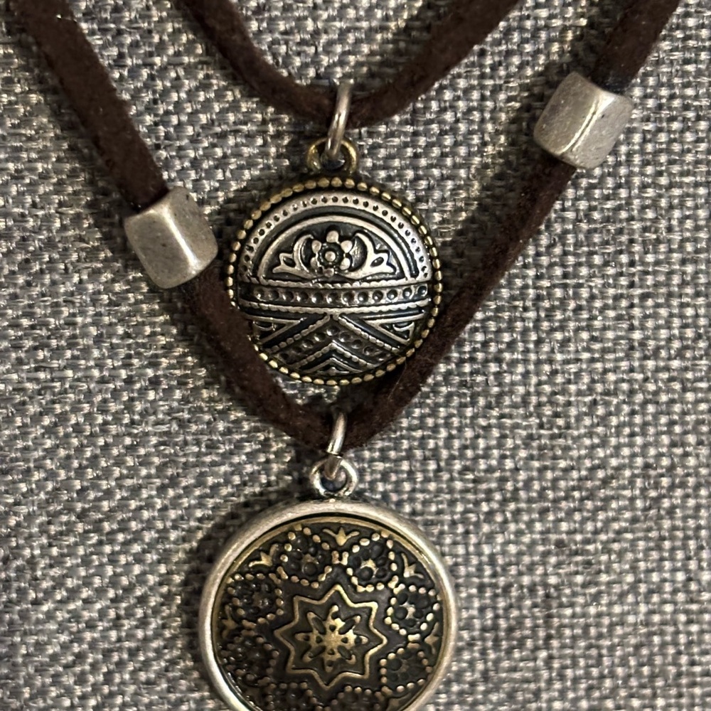 Nine West Brown and Silver Layered Necklace